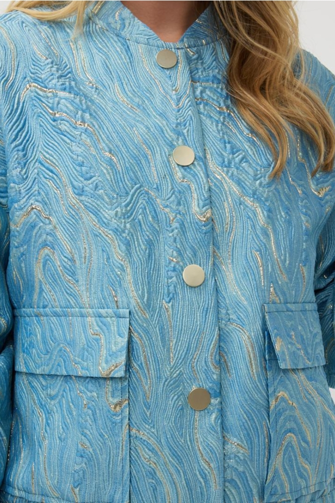JACKET BOMBER JACQUARD SP25 19021 600 Blue